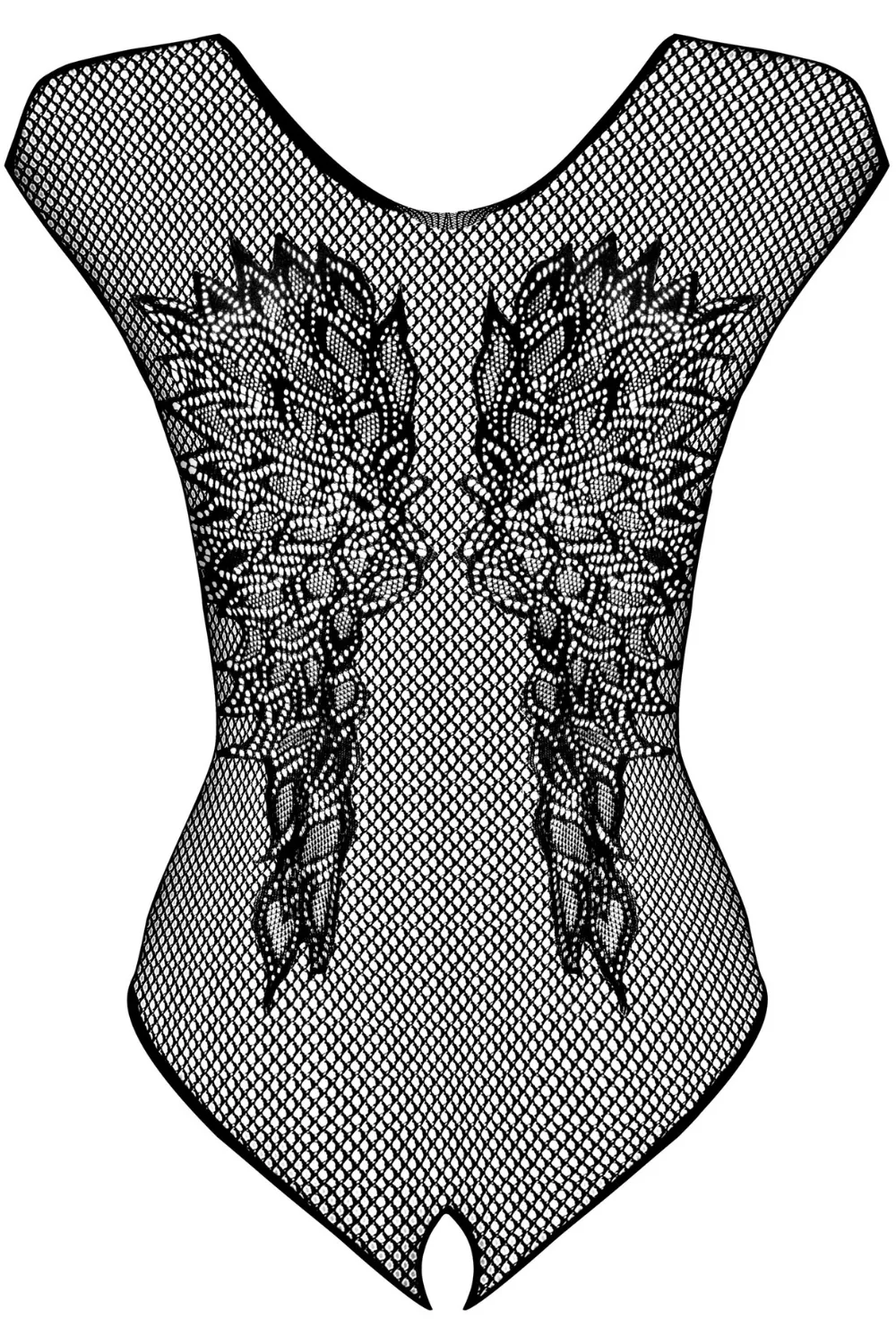 B112 Crotchless Teddy Black