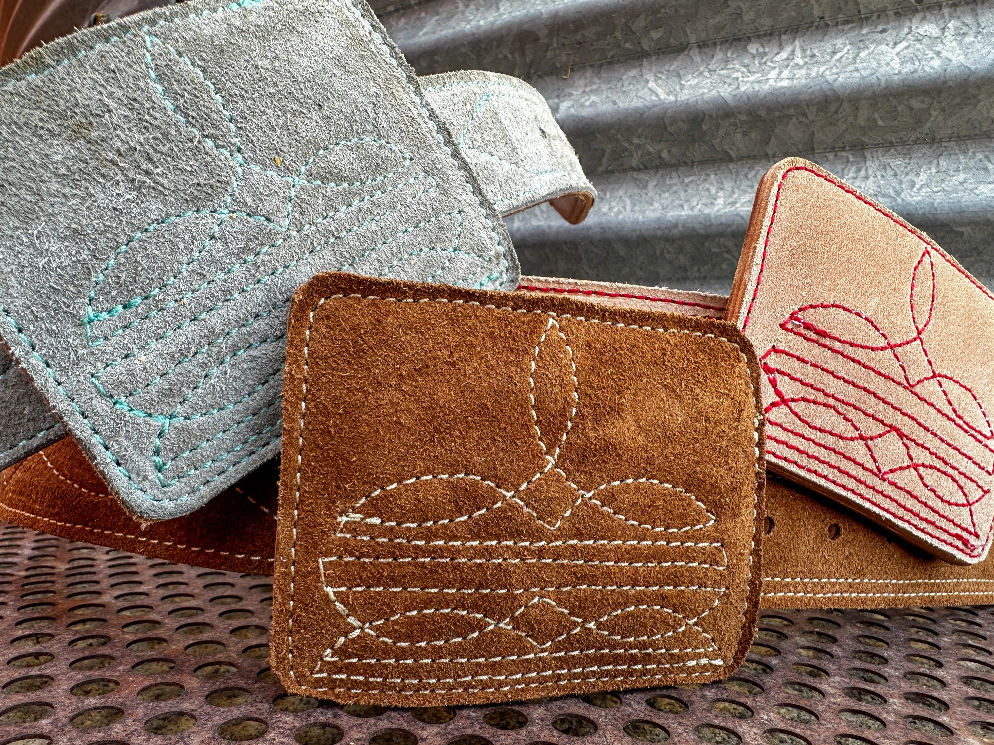 Build Your Own Boot Stitch Belt Turquoise