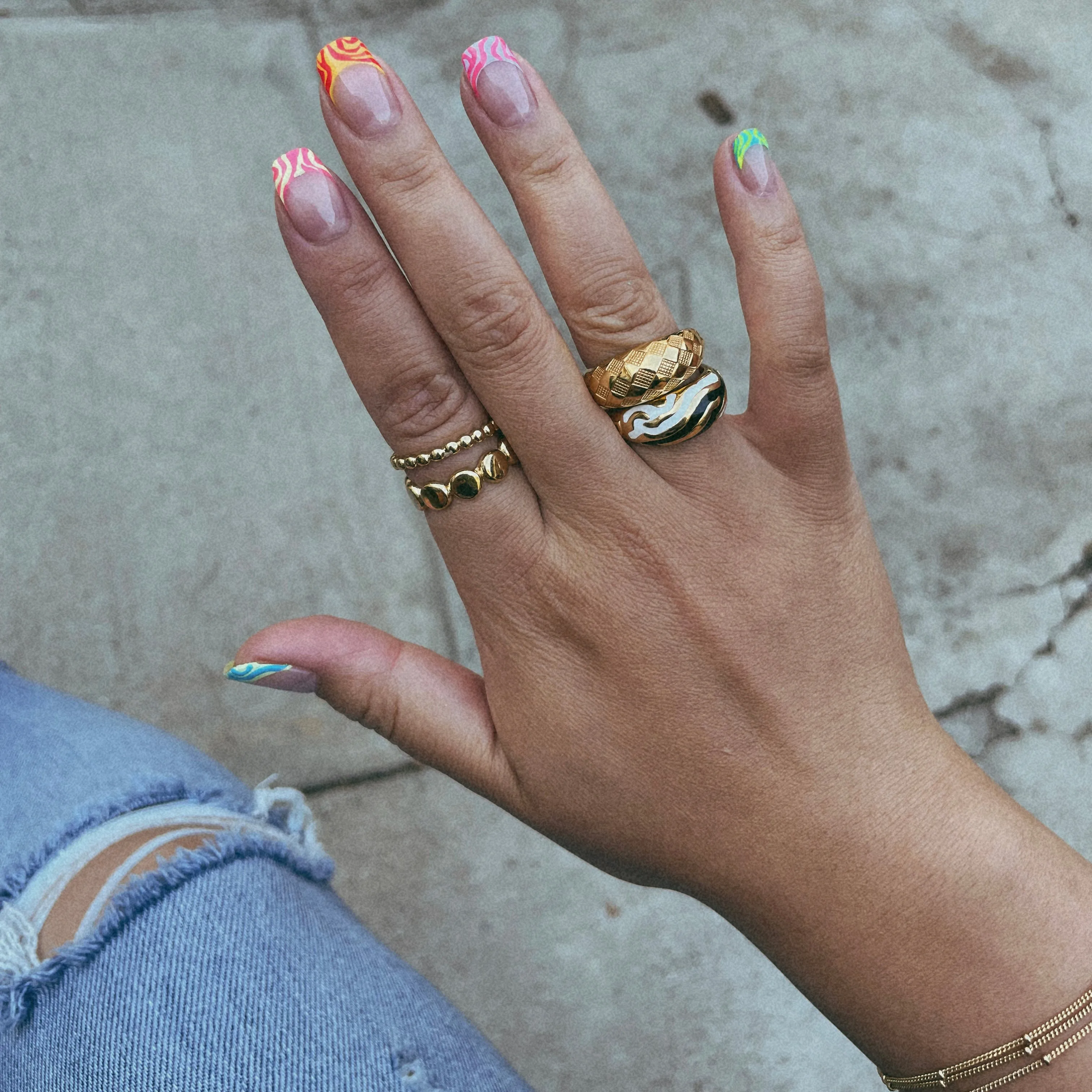 Checker Ring - Black And White
