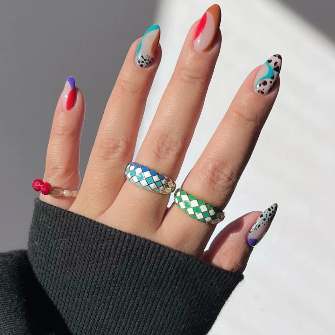 Checker Ring - Black And White