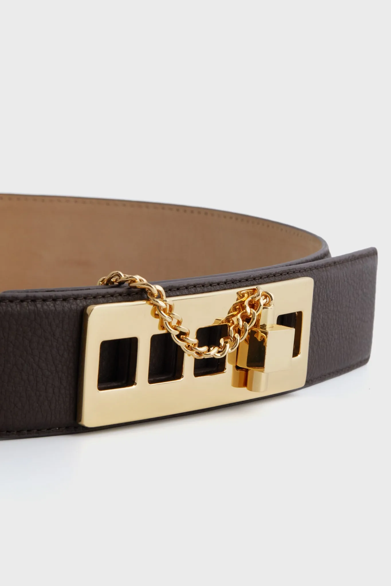 Chocolate and Gold Colette Belt