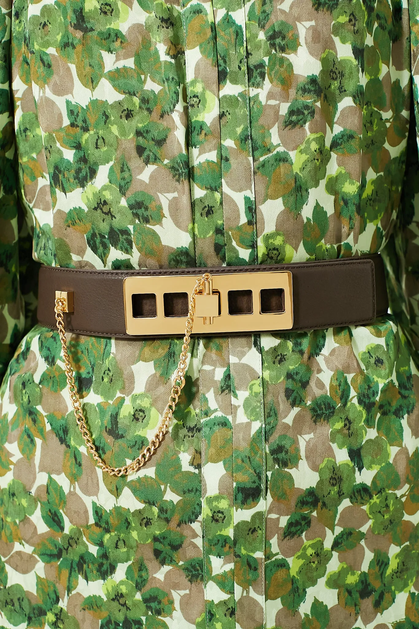 Chocolate and Gold Colette Belt