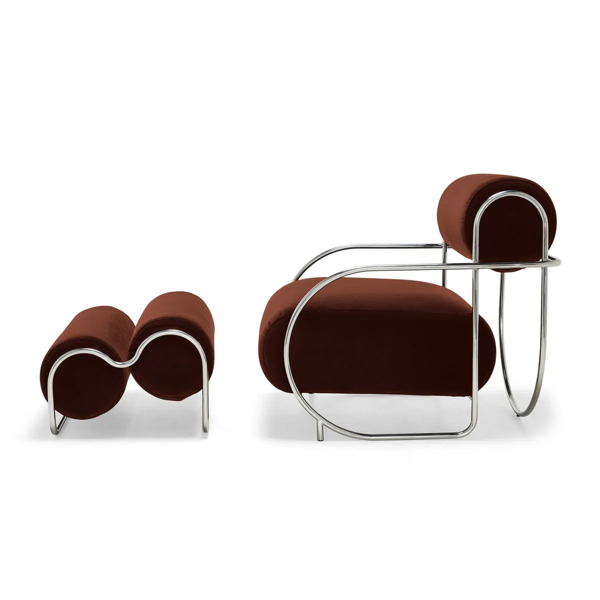 Chromeo Armchair & Ottoman (Avalon Desert)