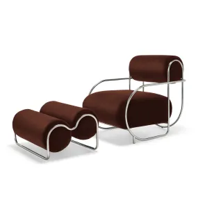 Chromeo Armchair & Ottoman (Avalon Desert)