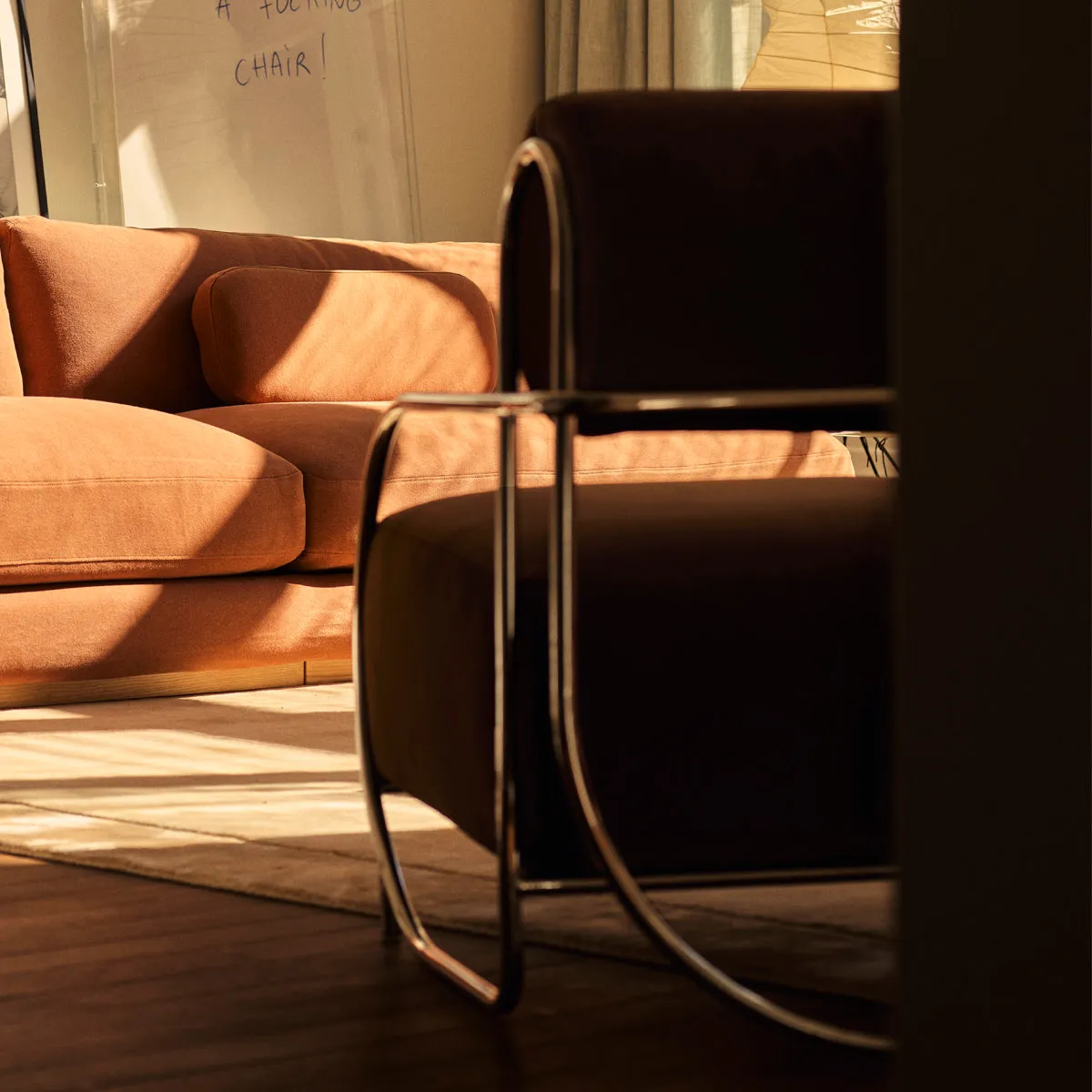 Chromeo Armchair & Ottoman (Avalon Desert)