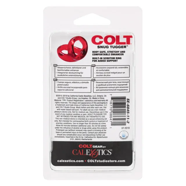 Colt SNUG TUGGER Cock and Ball Ring for Stronger Erections Red