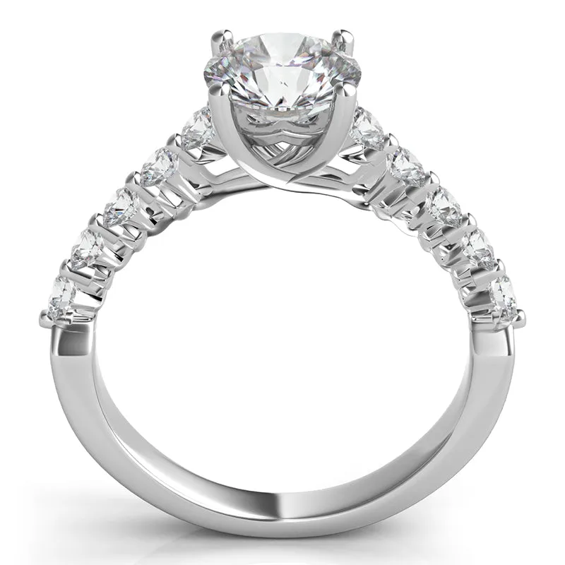Eleven-Stone "Royal Prong" Diamond Engagement Ring