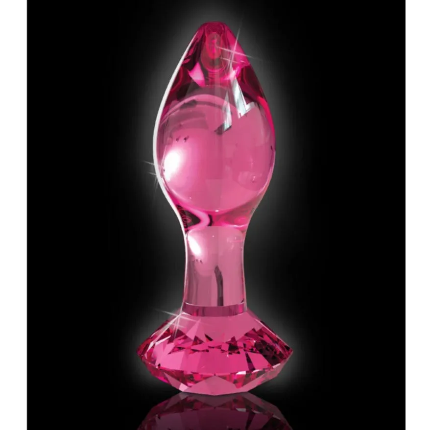 Icicles No. 79 Pink Crystal Glass Butt Plug