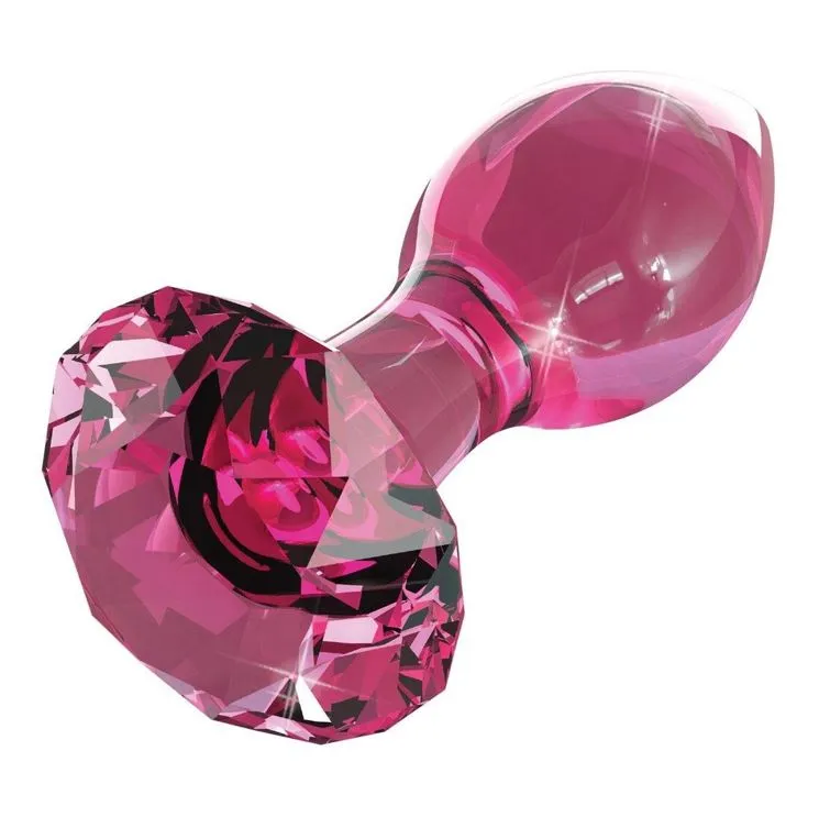 Icicles No. 79 Pink Crystal Glass Butt Plug