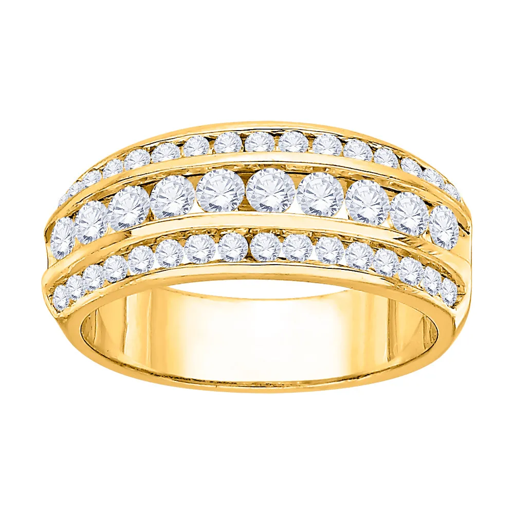 KATARINA Three Row Diamond Anniversary Band (1 cttw)