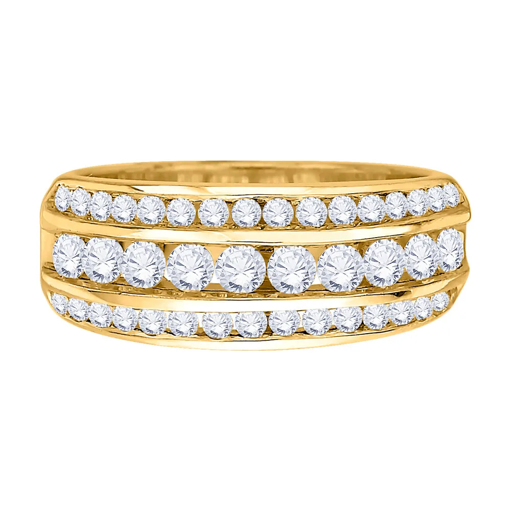 KATARINA Three Row Diamond Anniversary Band (1 cttw)