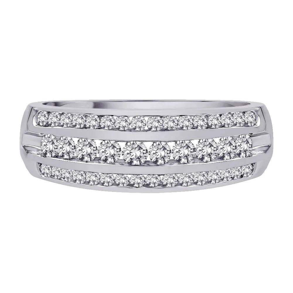 KATARINA Three Row Diamond Anniversary Band (1 cttw)