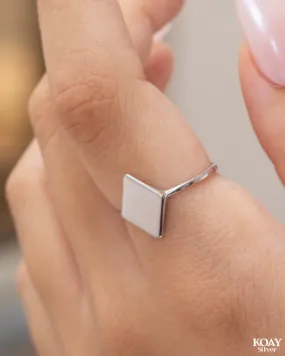 Plain Diamond Shape Ring