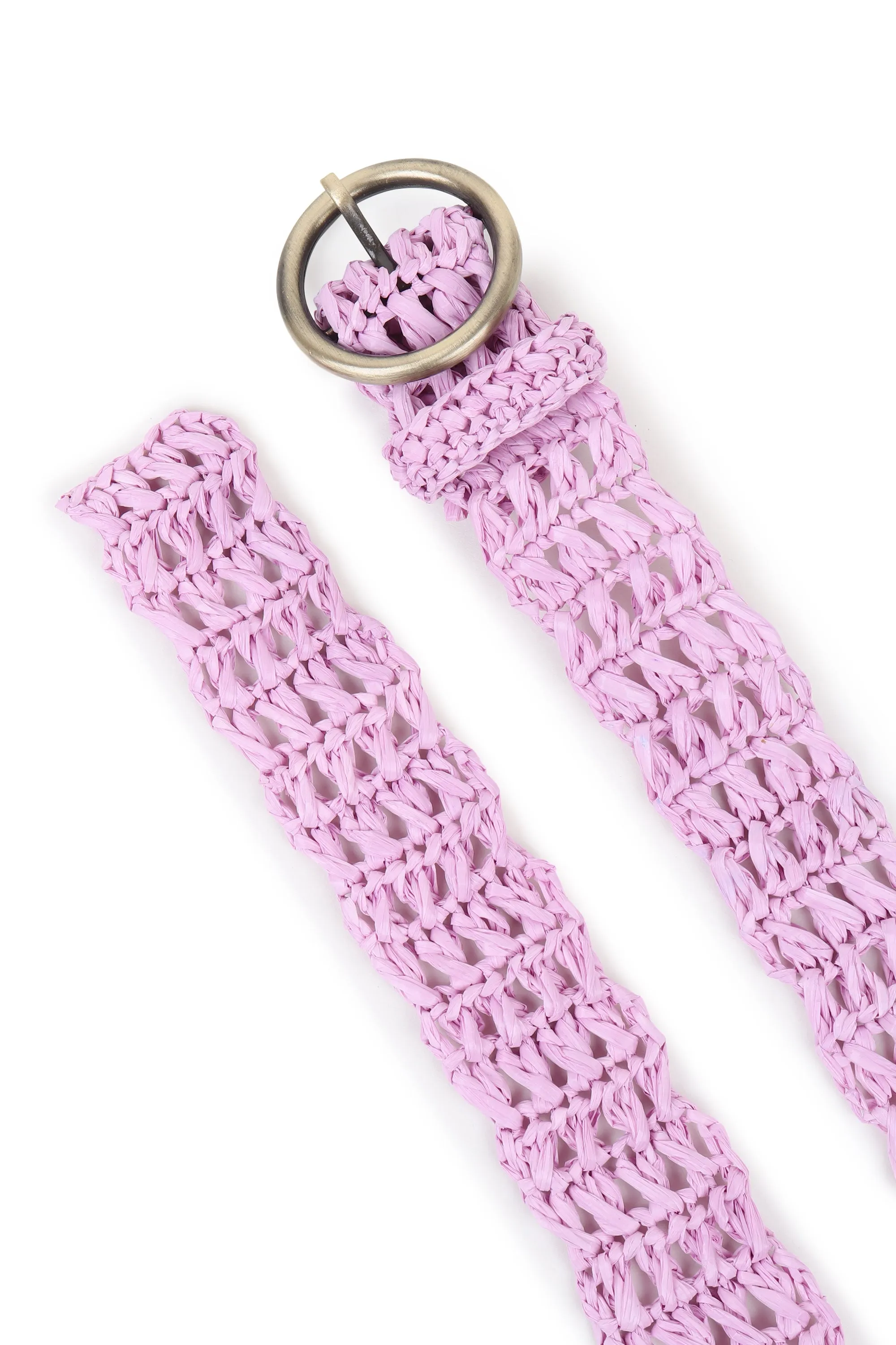 RAFFIA Belt Lilac