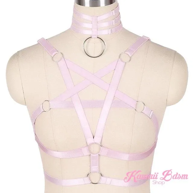 Satin Pentagram Harness Set